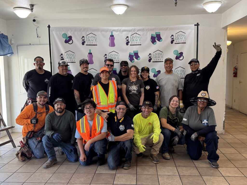 Local 1977 Carpenters volunteered to help Living Grace Homes prepare for their facility expansion.